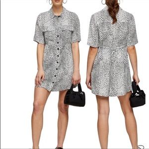 COPY - NWT Topshop Spotted Shirt Dress size 10